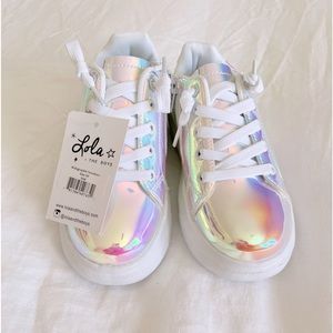 Lola and the Boys girls holographic sneakers